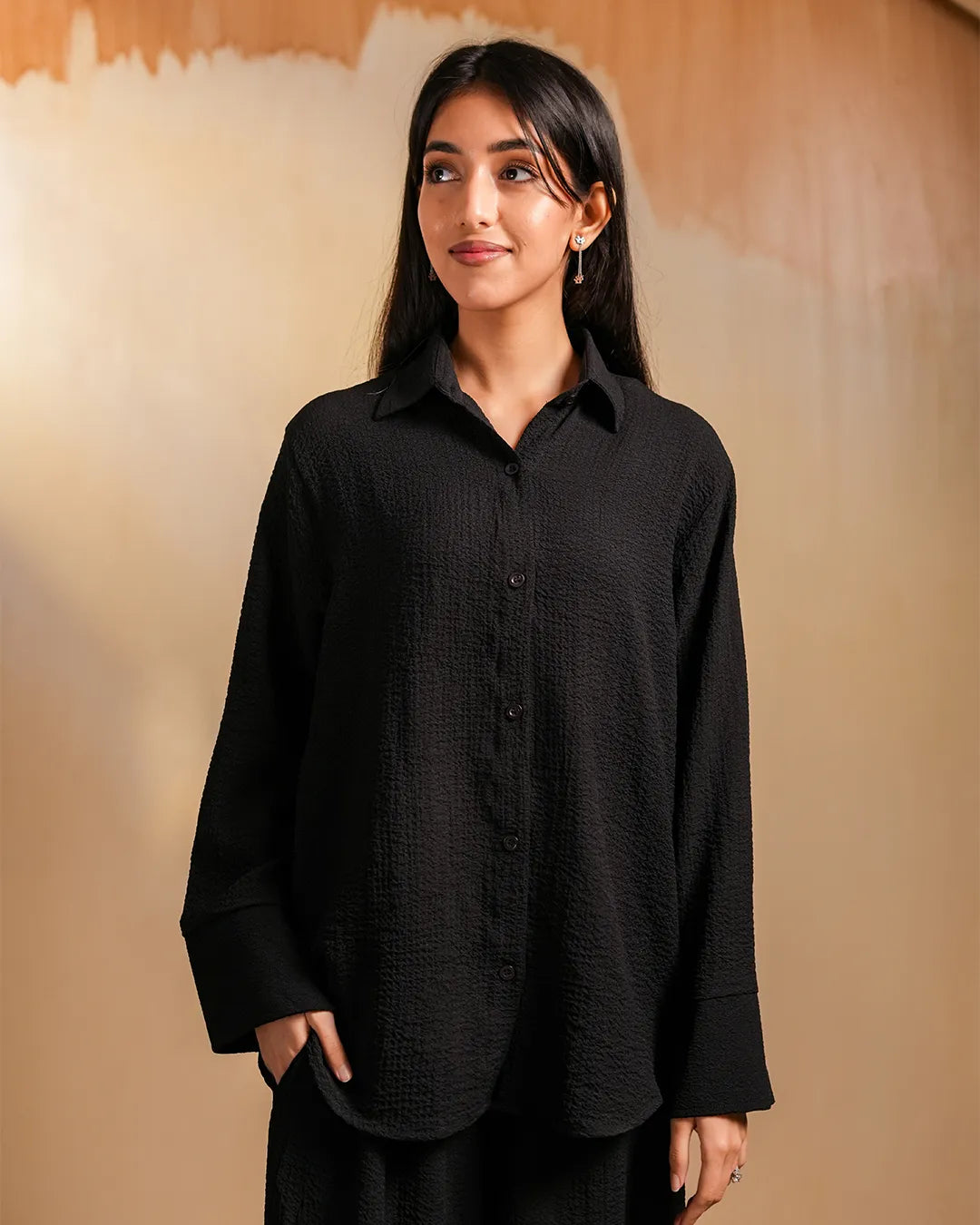 Charcoal Black Textured Co-Ord set