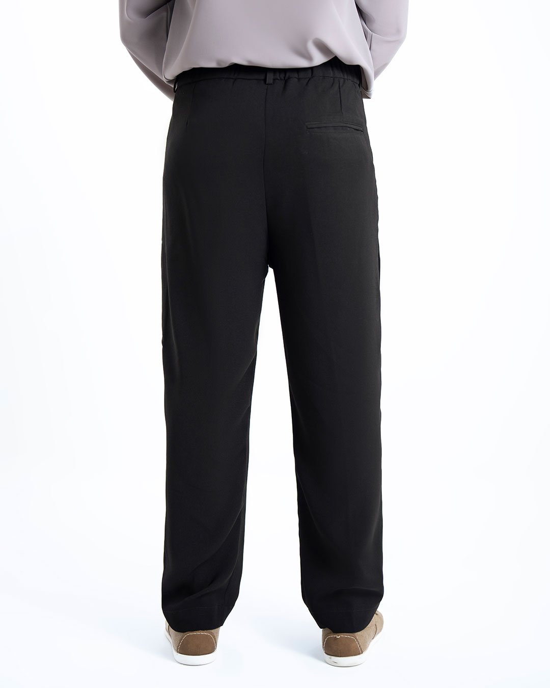 Majestic Black Pleated Pants
