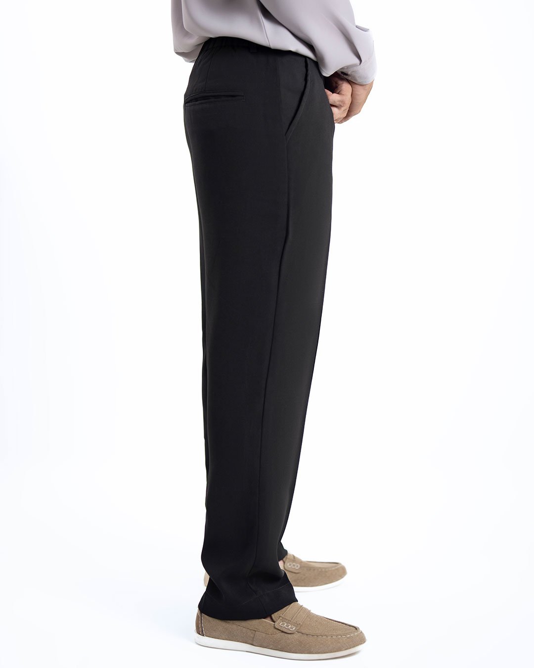 Majestic Black Pleated Pants
