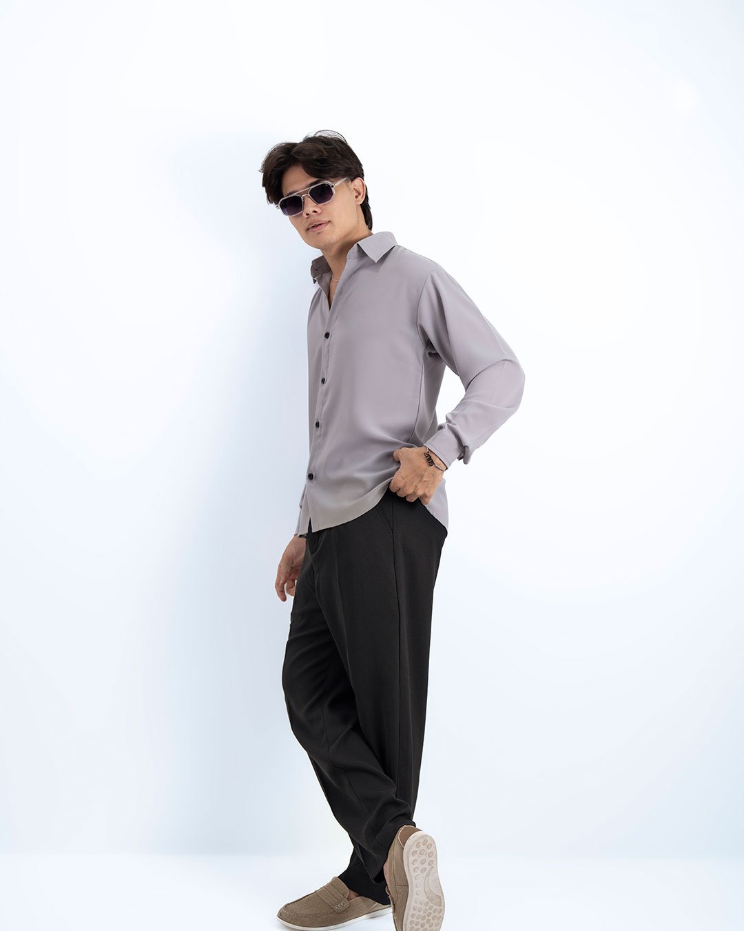 Silver Ash Textured Shirt