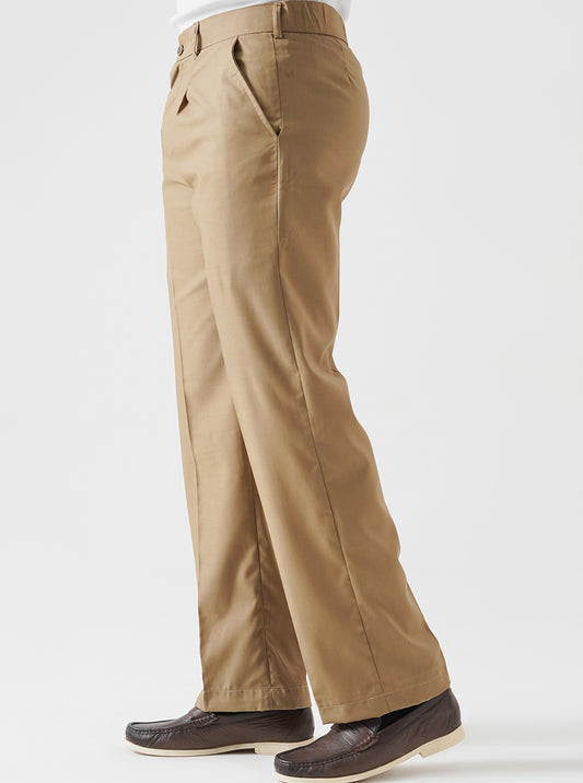 Khaki Pleated Pants