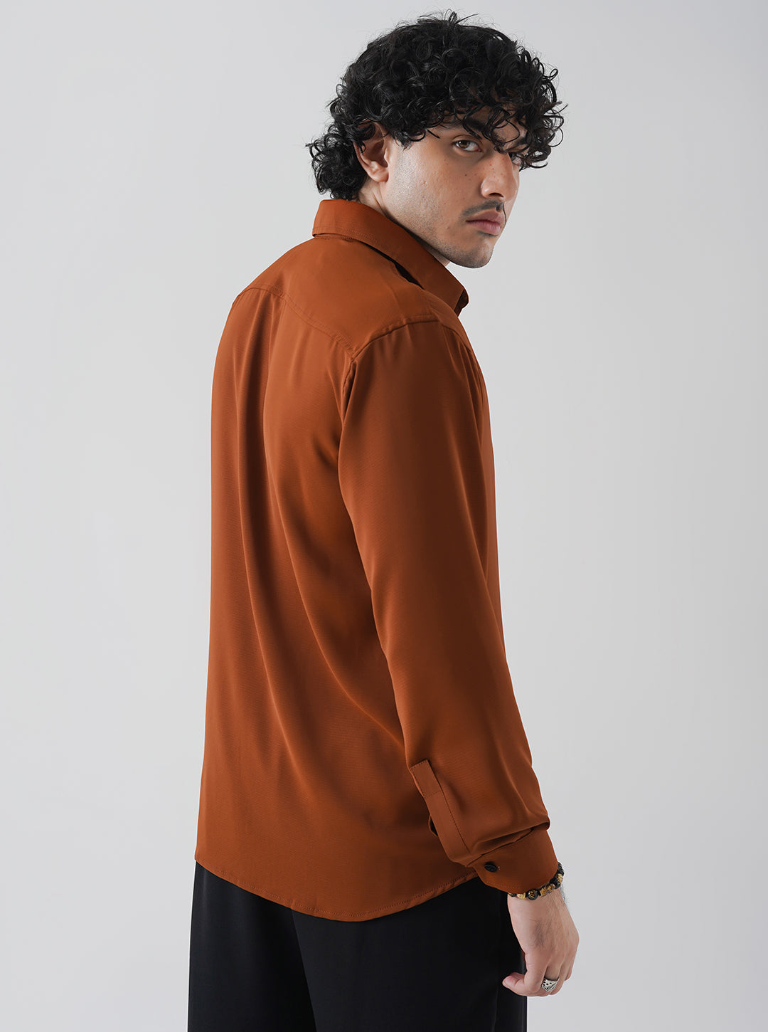 Classic Mocha Textured Shirt