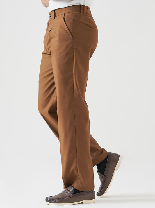 Classic Brown Pleated Pants