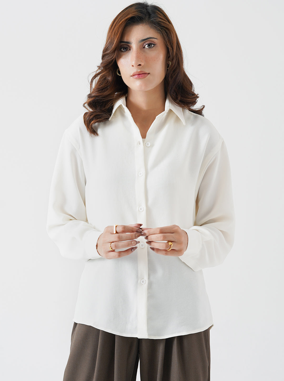 Cream Button Down Shirt