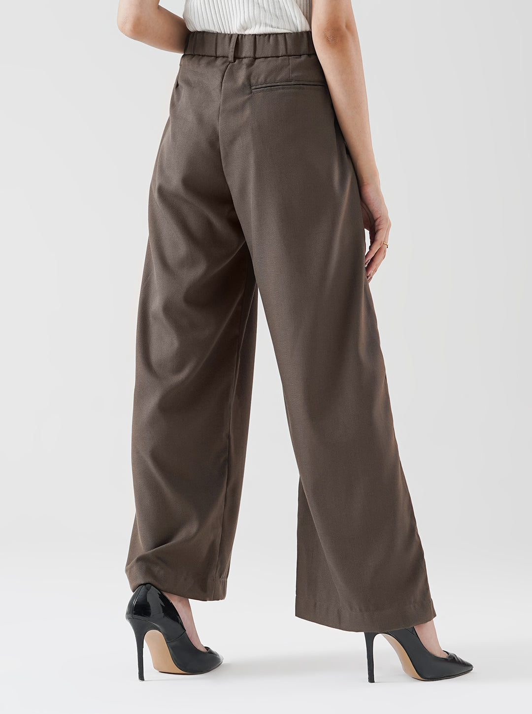 Cocoa Double Pleated Wide Leg Pant