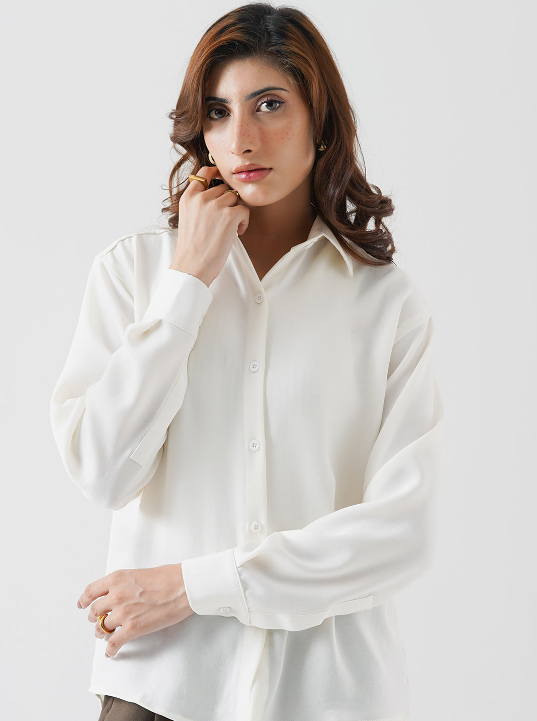 Cream Button Down Shirt