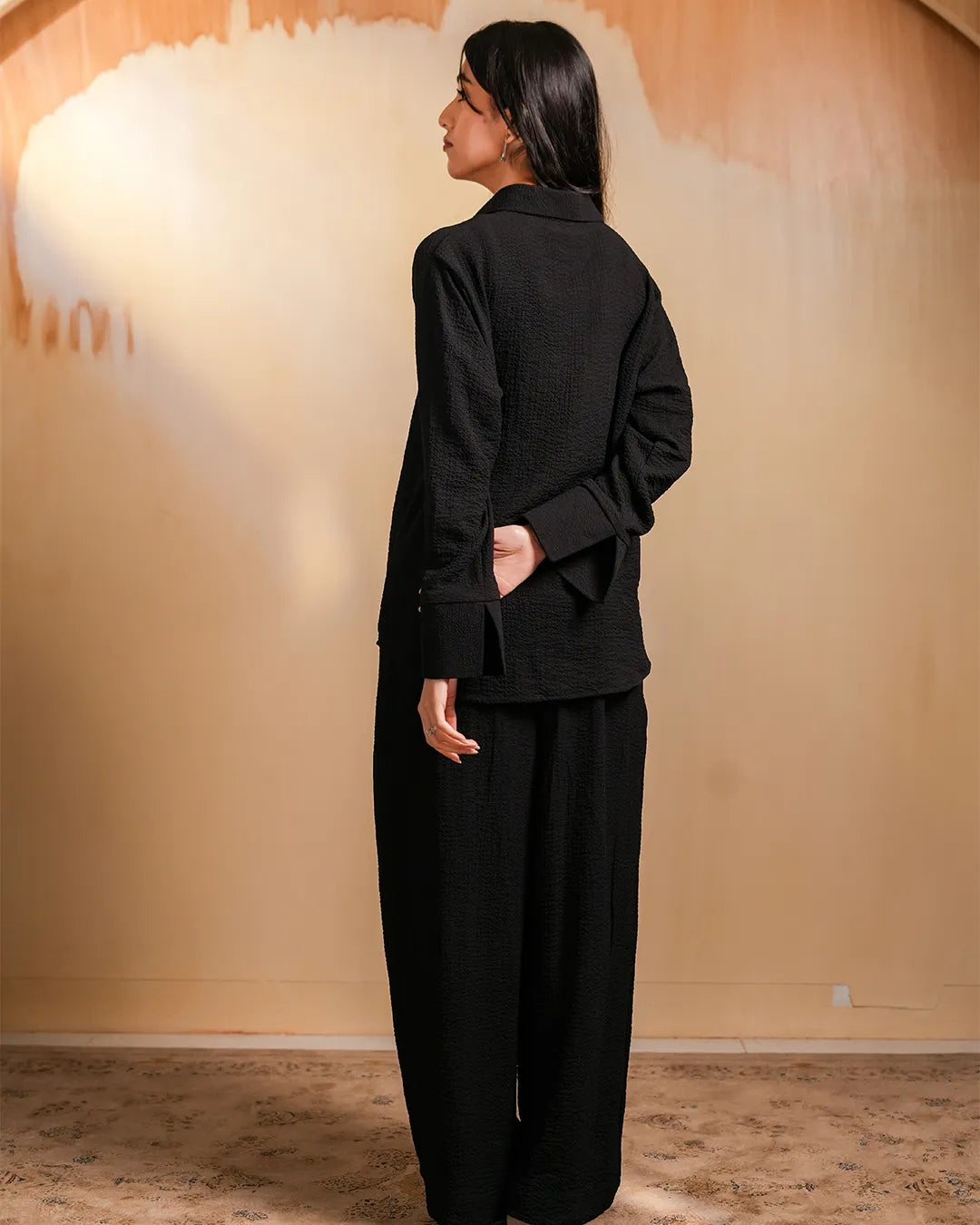 Charcoal Black Textured Co-Ord set