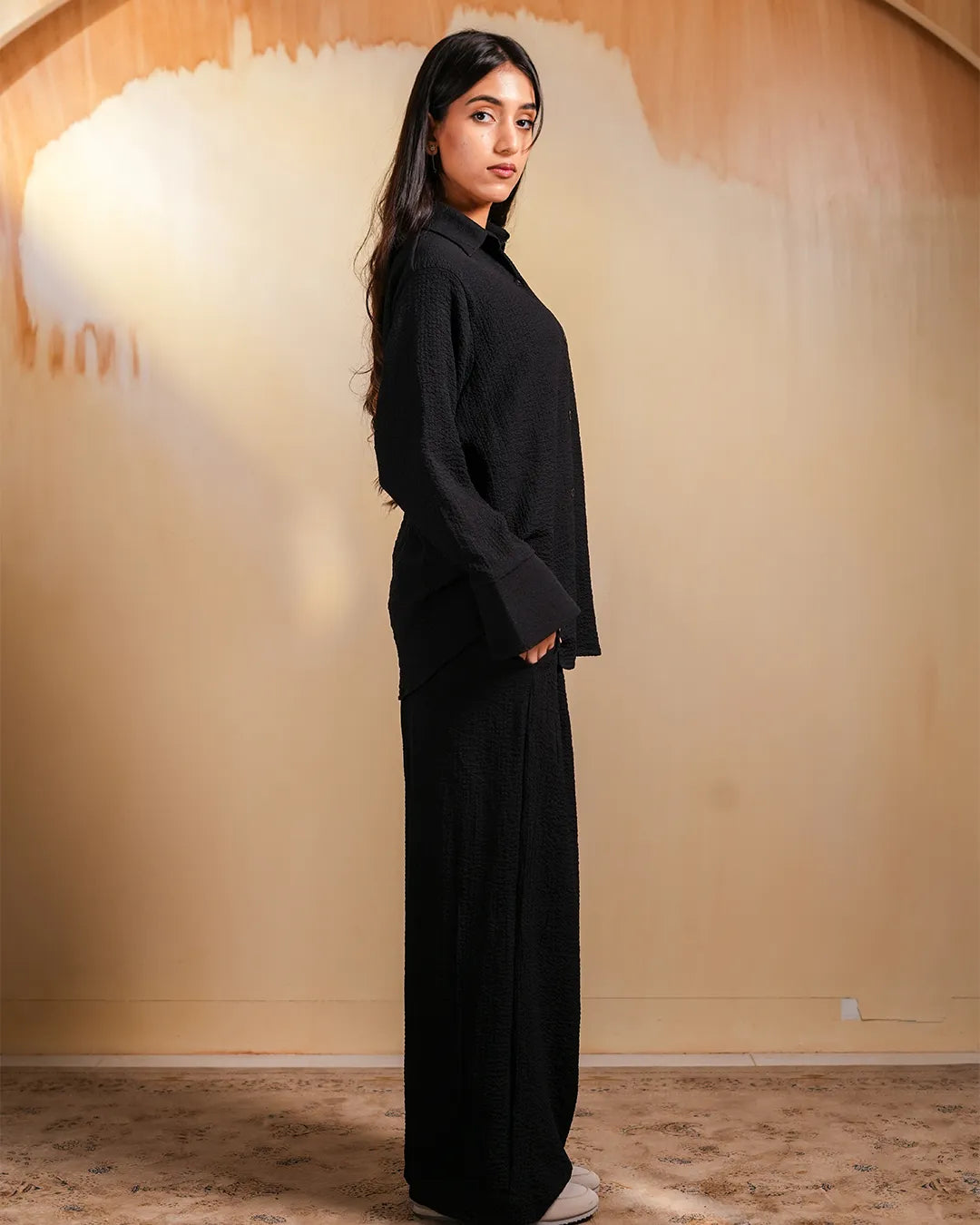 Charcoal Black Textured Co-Ord set