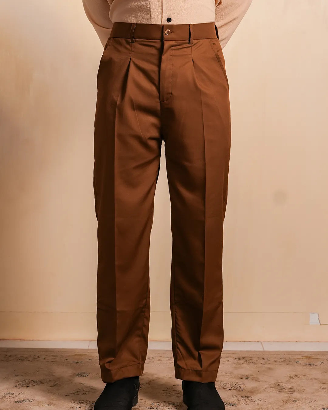 Classic Brown Pleated Pants