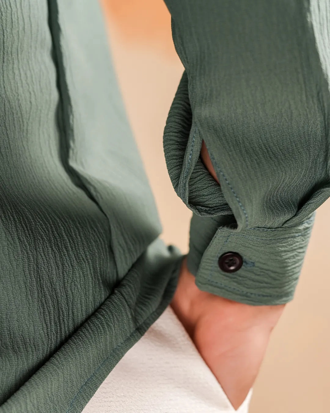 Moss Green Textured Shirt