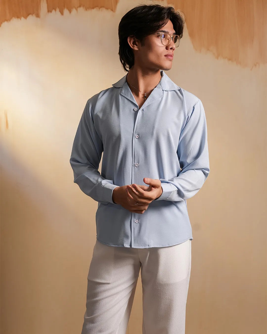 Blue Mist Textured Shirt