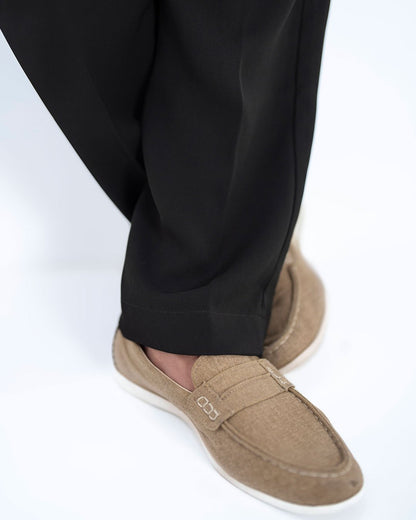 Majestic Black Pleated Pants