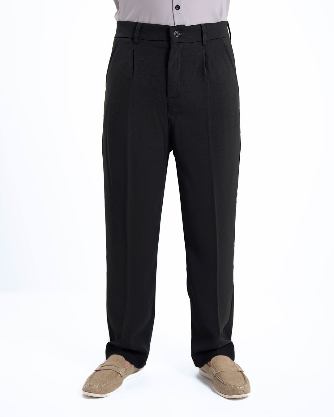 Majestic Black Pleated Pants