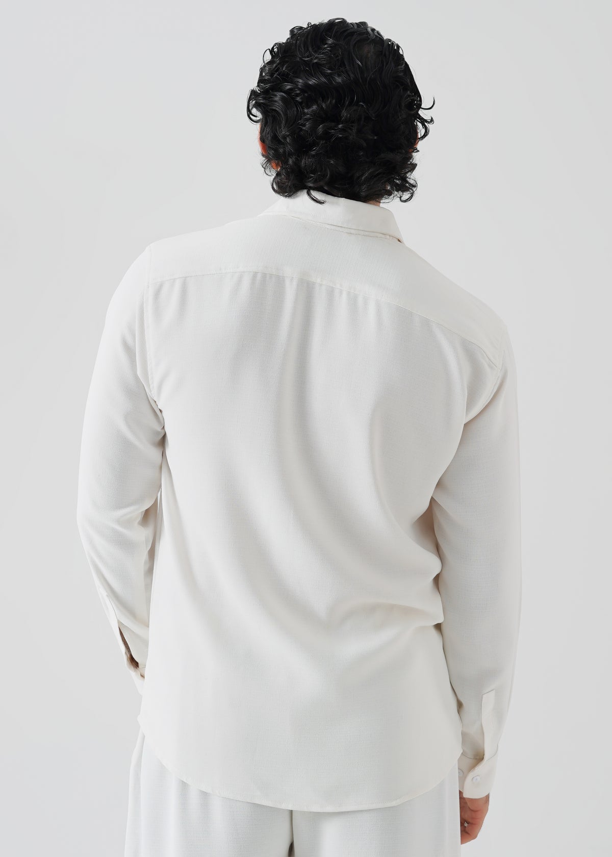 Off-White Textured Linen Shirt