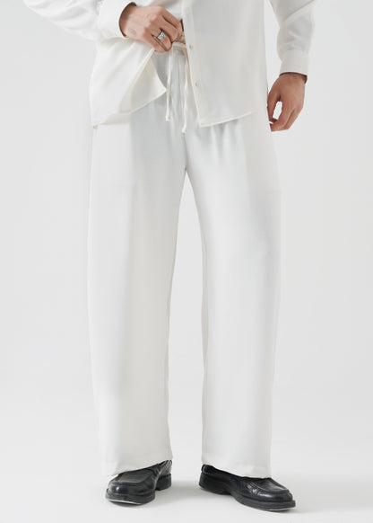 Off-White Linen Trouser Pants
