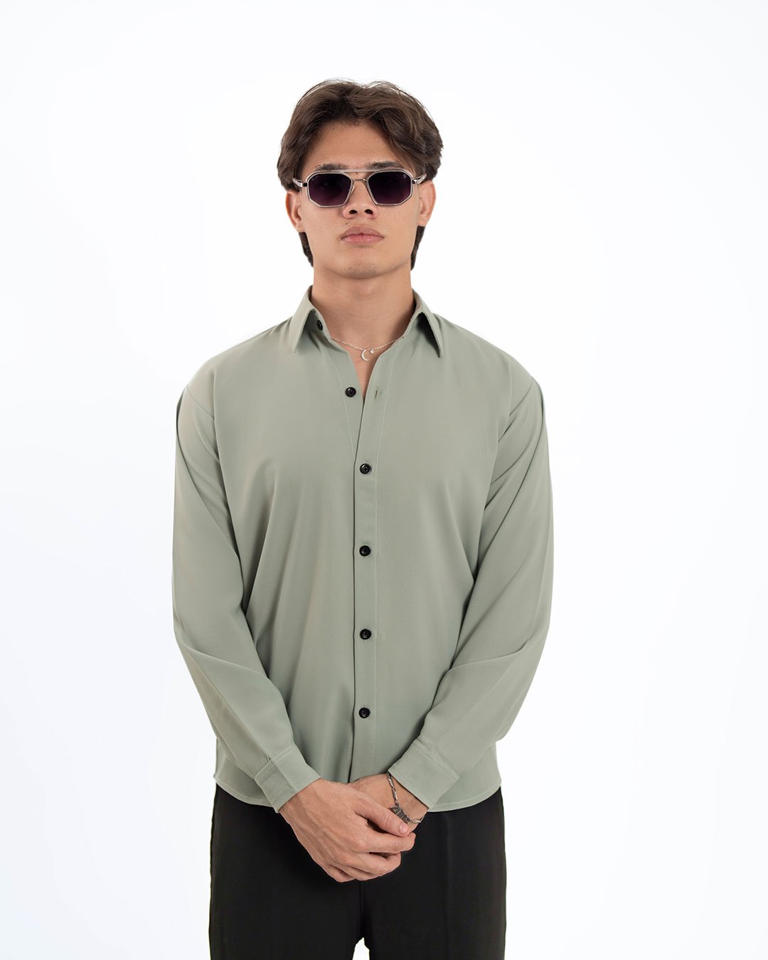 Pistachio Haze Textured Shirt
