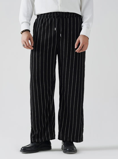 Twin Stripe Baggy Trouser Pants