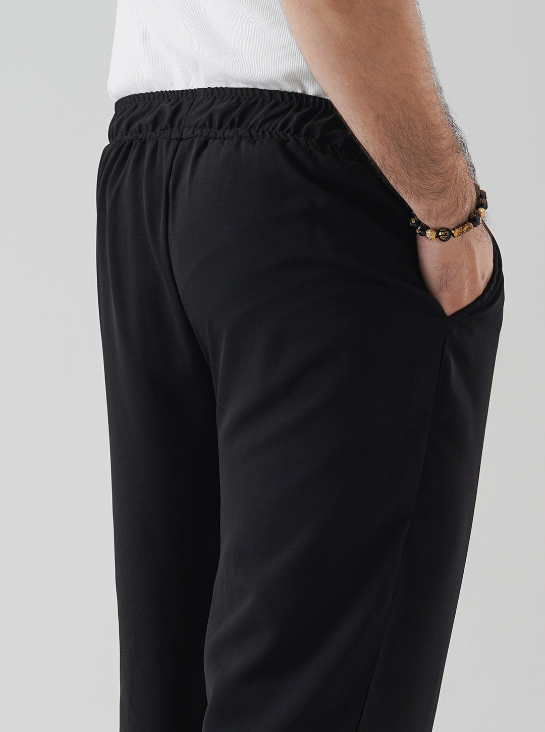 Black Linen Baggy Trouser Pants