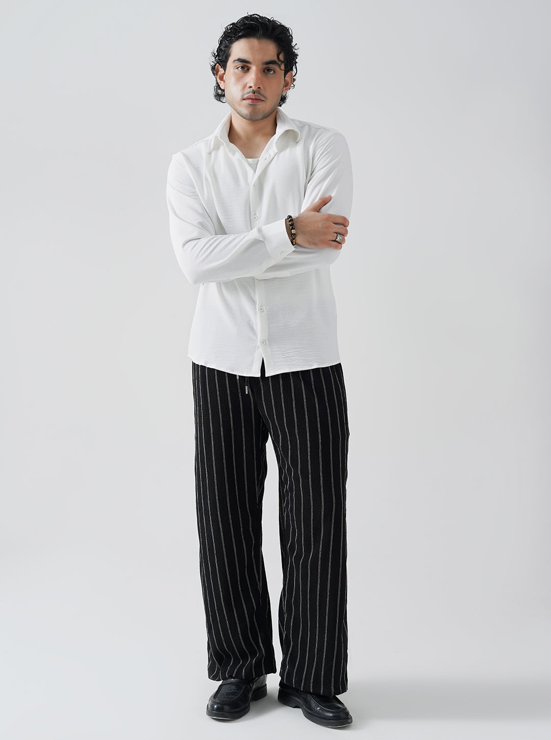 Twin Stripe Baggy Trouser Pants