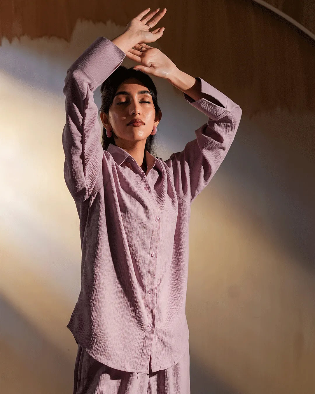 Soft Lavender Textured Co-Ord Set