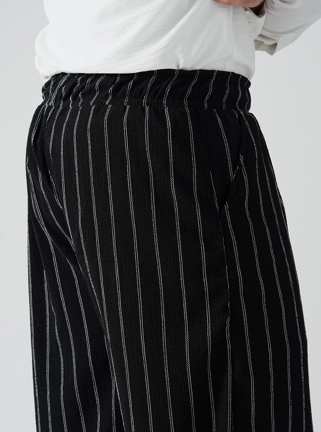 Twin Stripe Baggy Trouser Pants