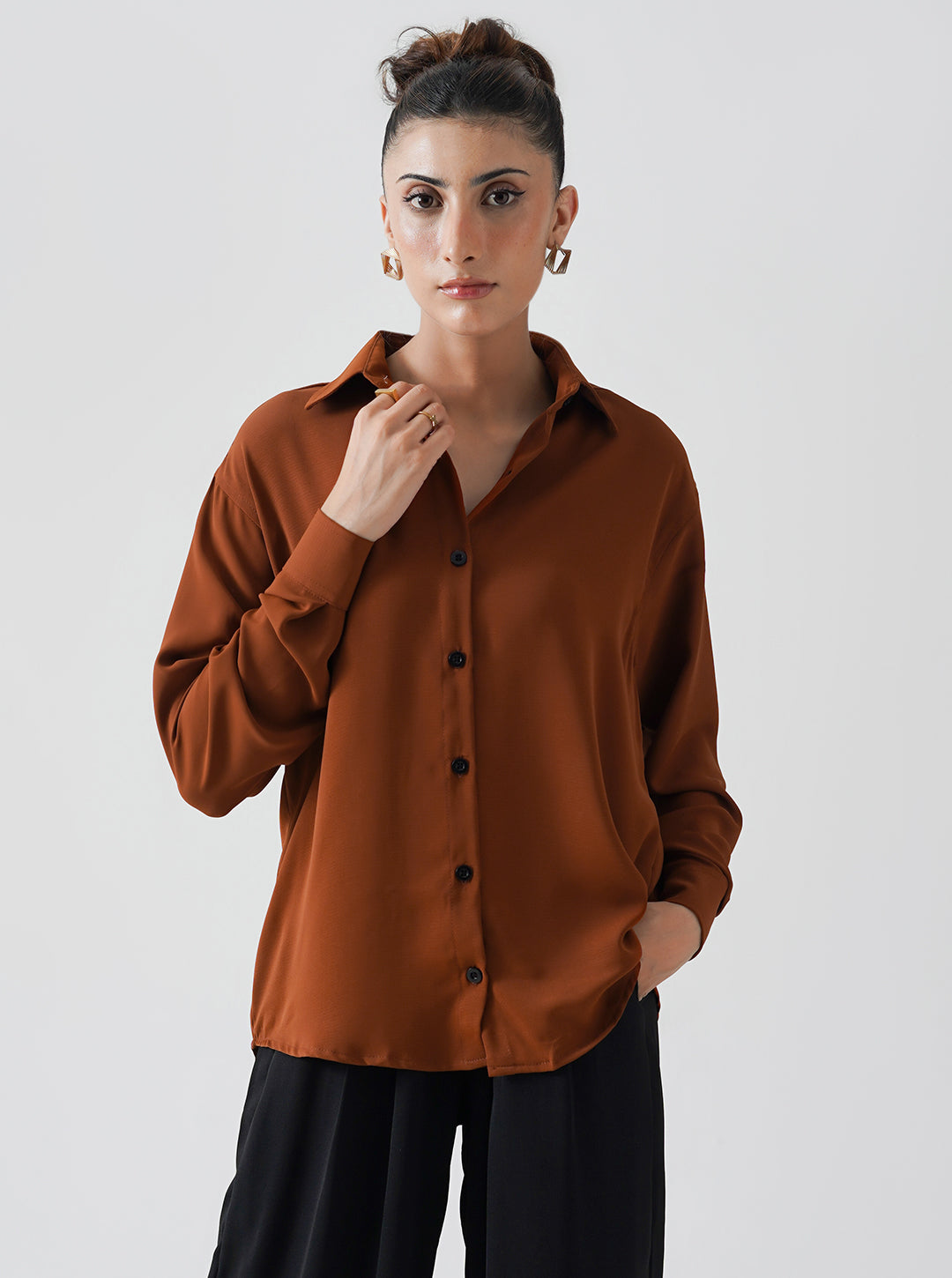 Espresso Classic Textured Shirt