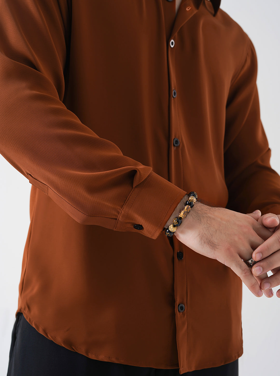 Classic Mocha Textured Shirt