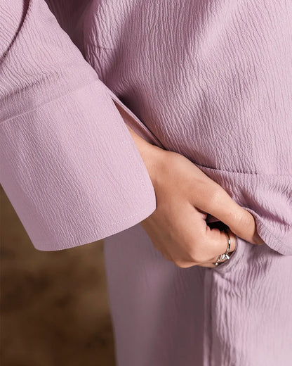 Soft Lavender Textured Co-Ord Set