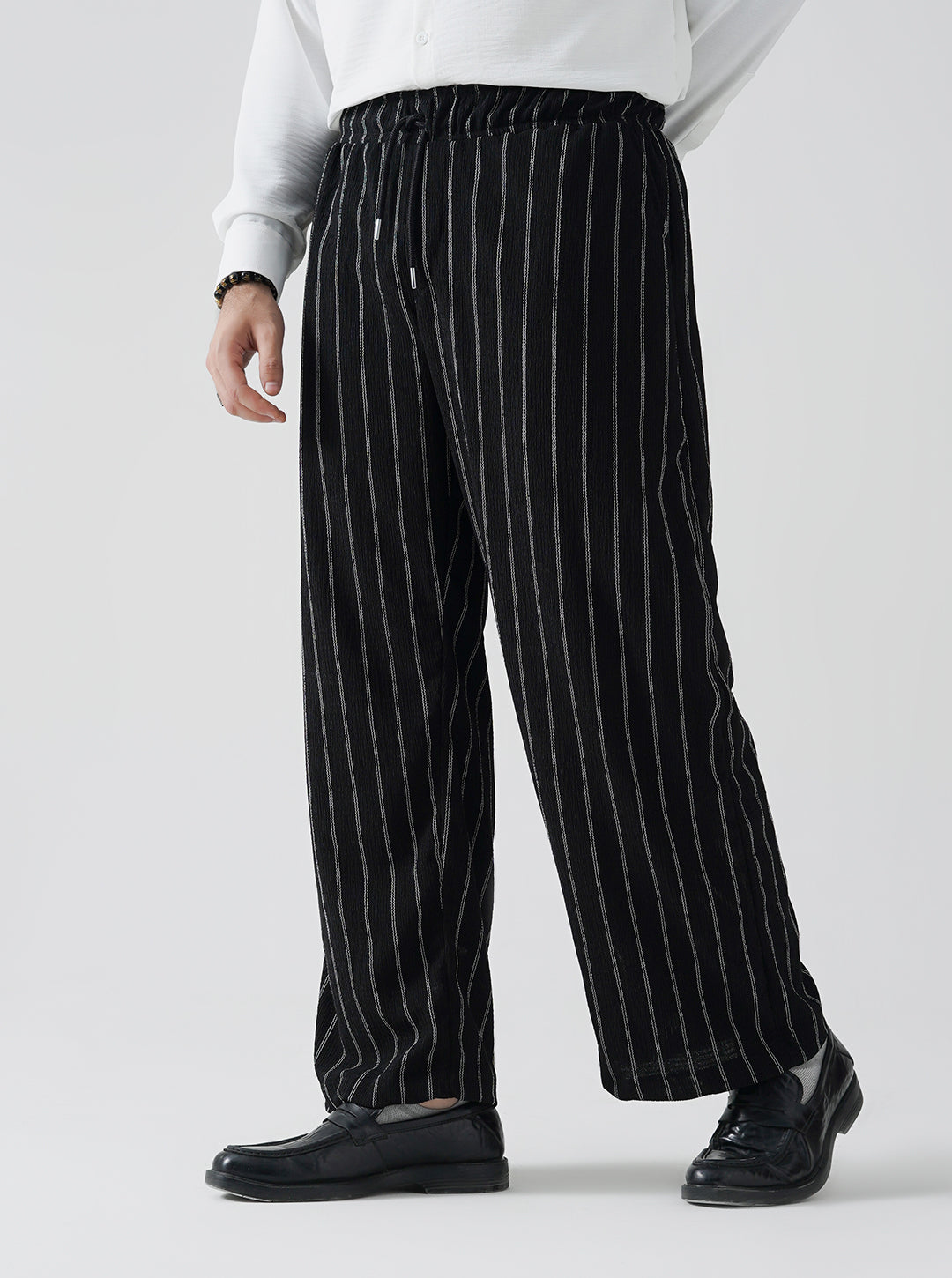 Twin Stripe Baggy Trouser Pants