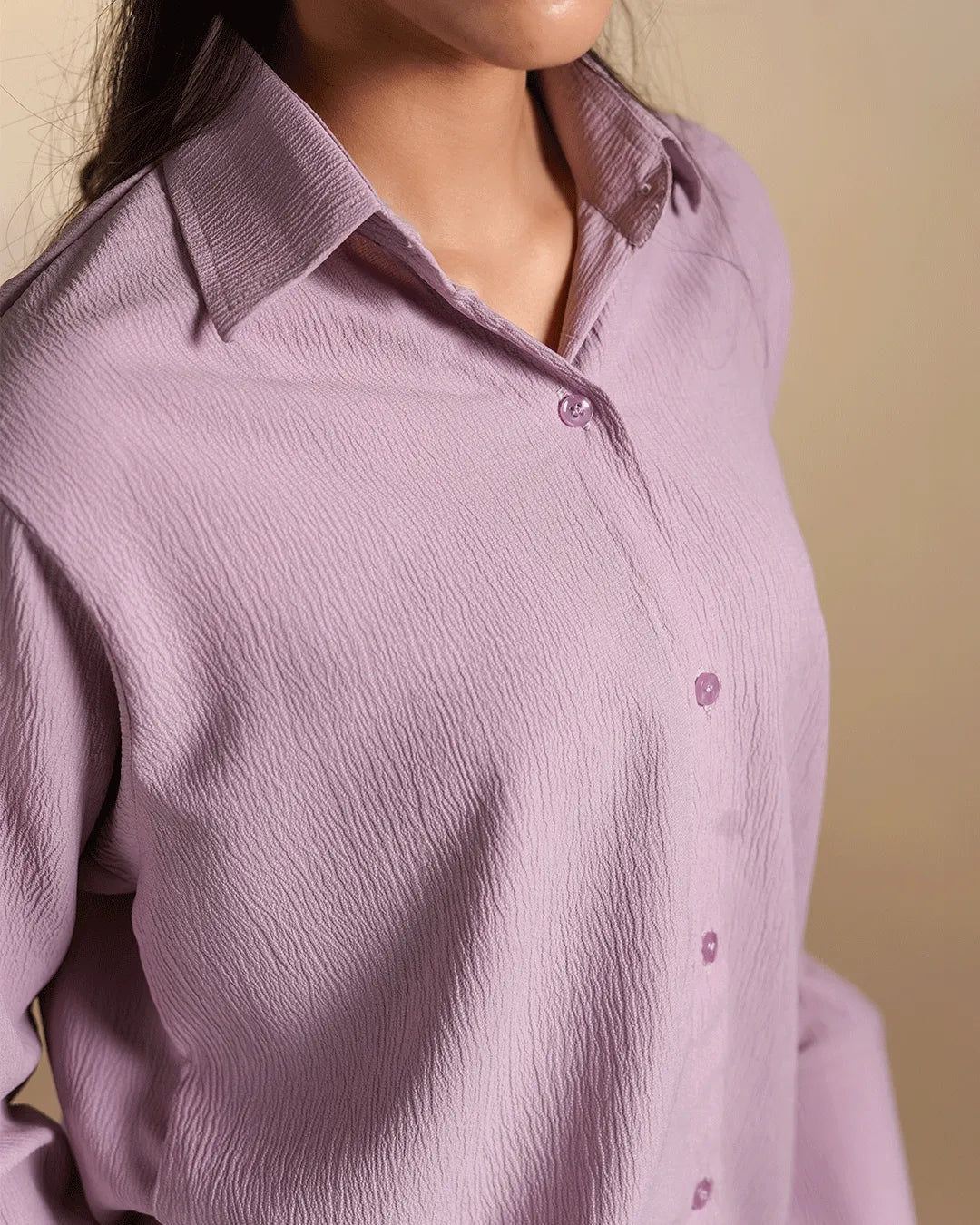 Soft Lavender Textured Co-Ord Set