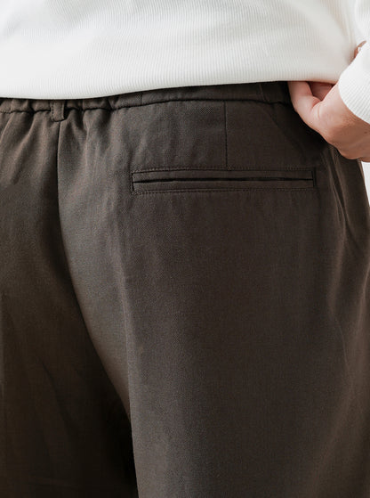 Mocha Double Pleated Wide Leg Pants