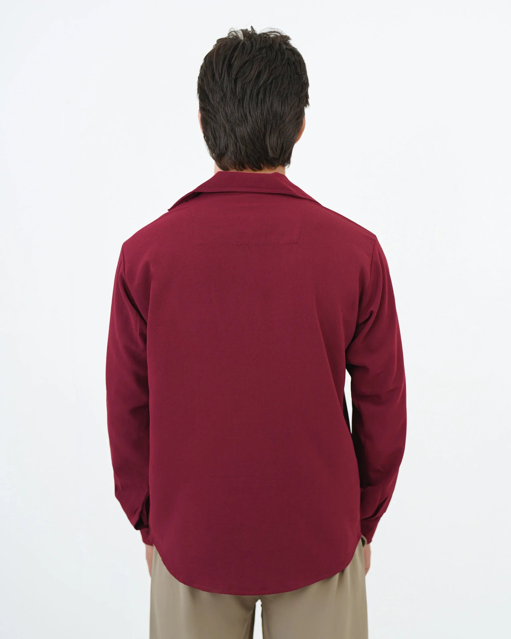 Deep Wine Textured Shirt