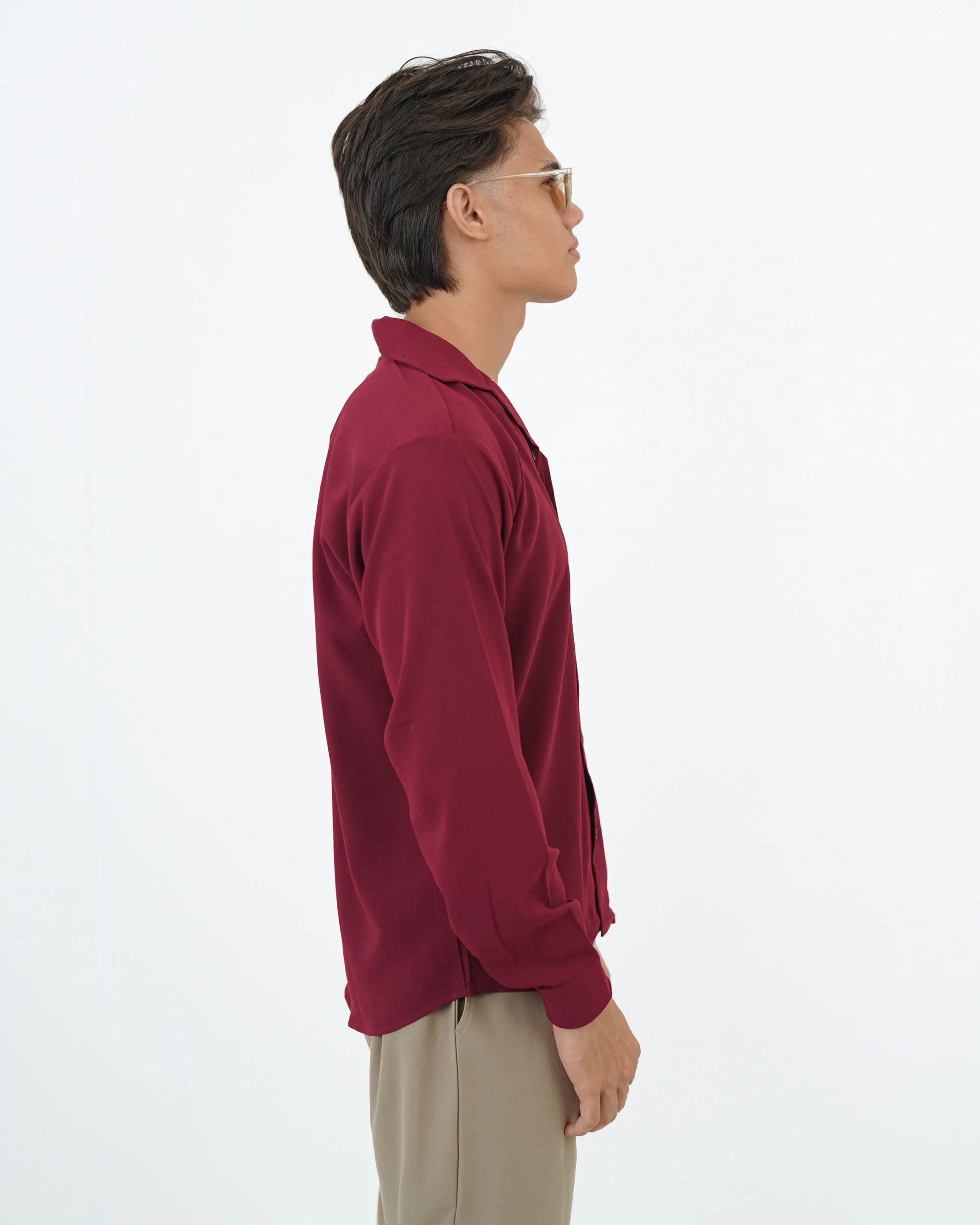 Deep Wine Textured Shirt